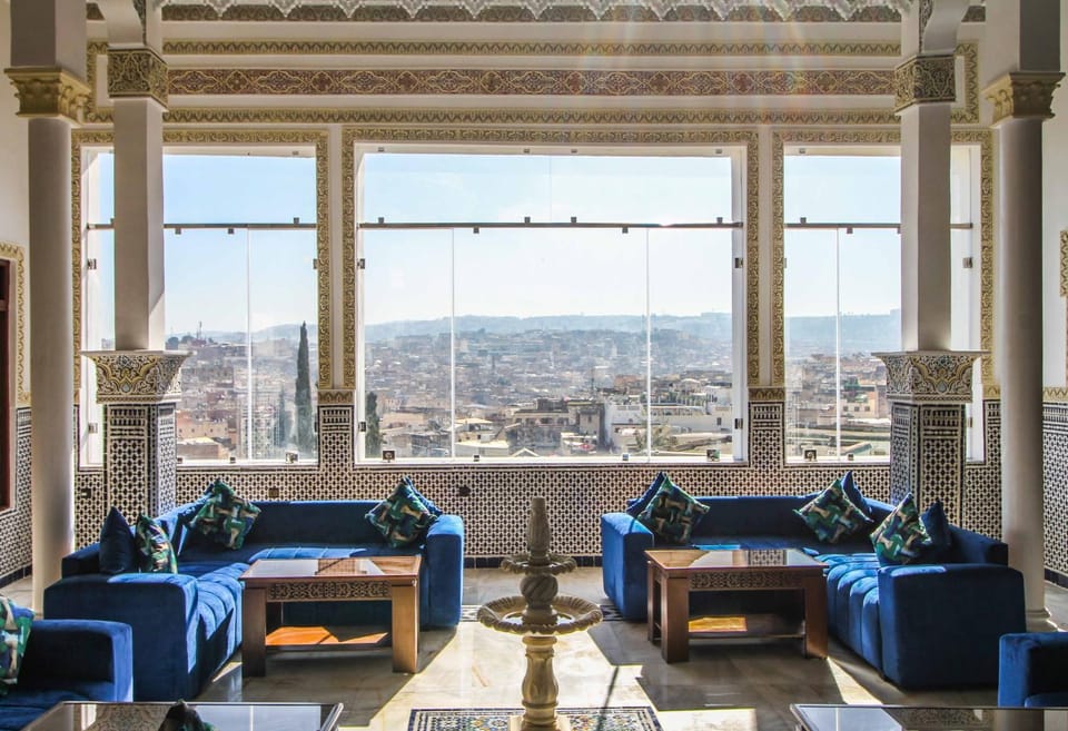 Day, Living room, Seating area, City view, Mountain view