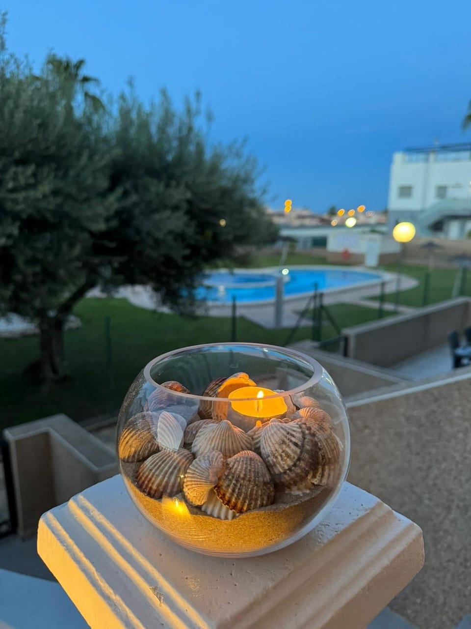 Night, Pool view