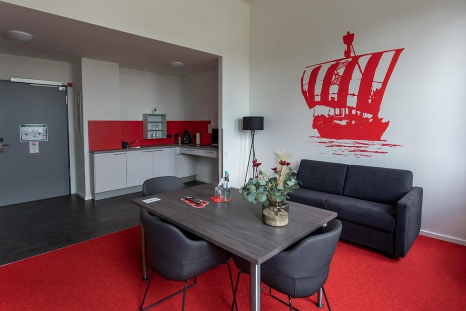 Kitchen or kitchenette, Living room, Dining area