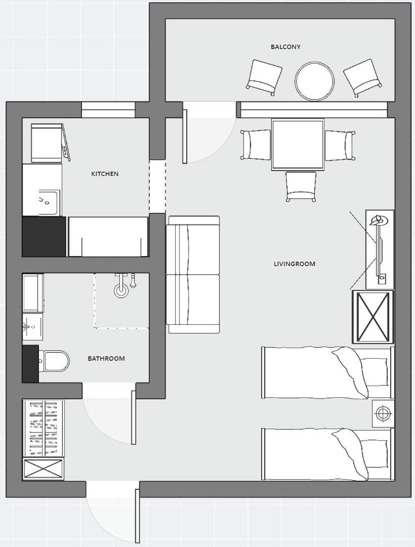 A bright and cozy studio in Kupittaa Apartment in Turku