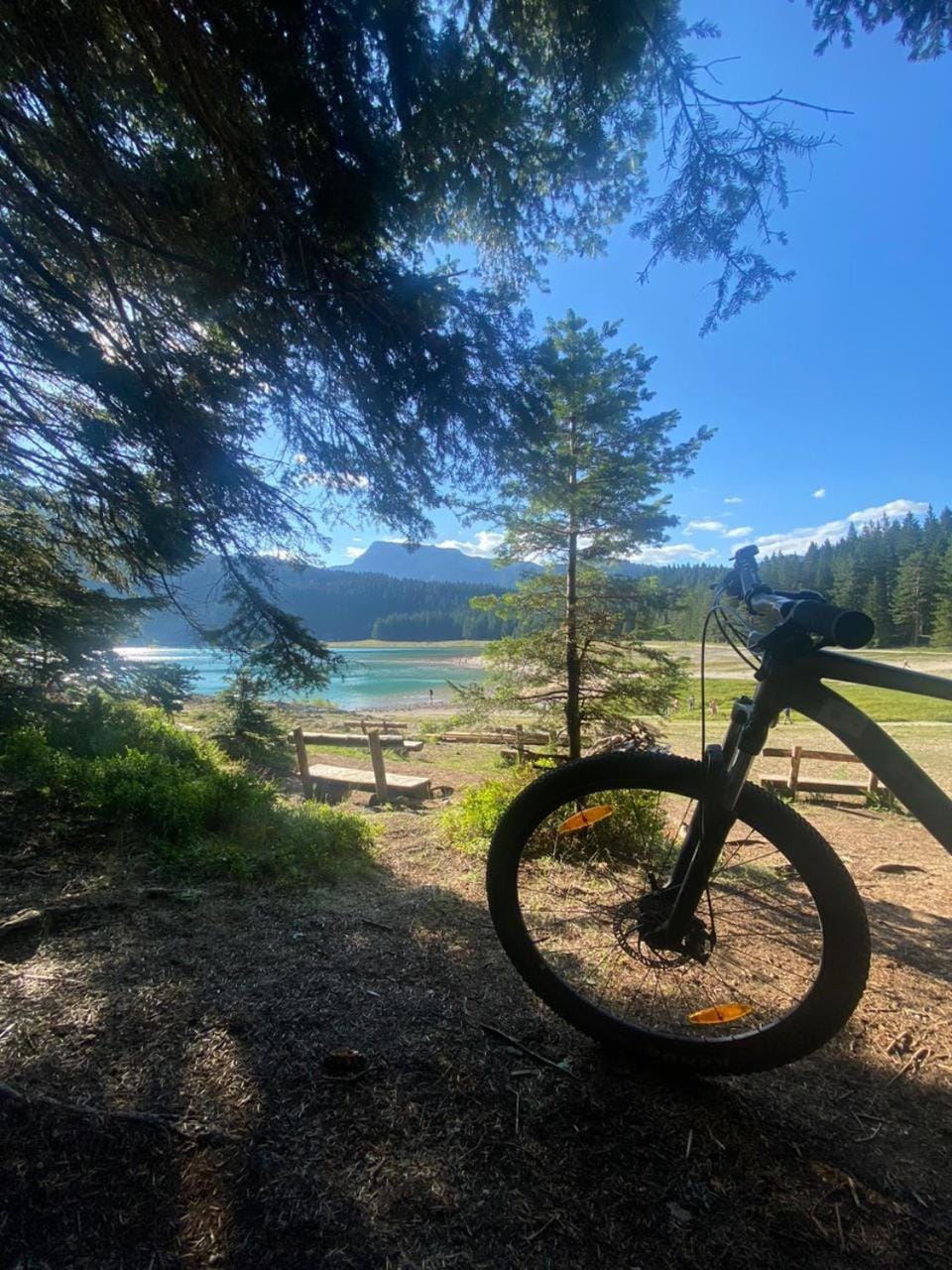Natural landscape, Cycling, Lake view