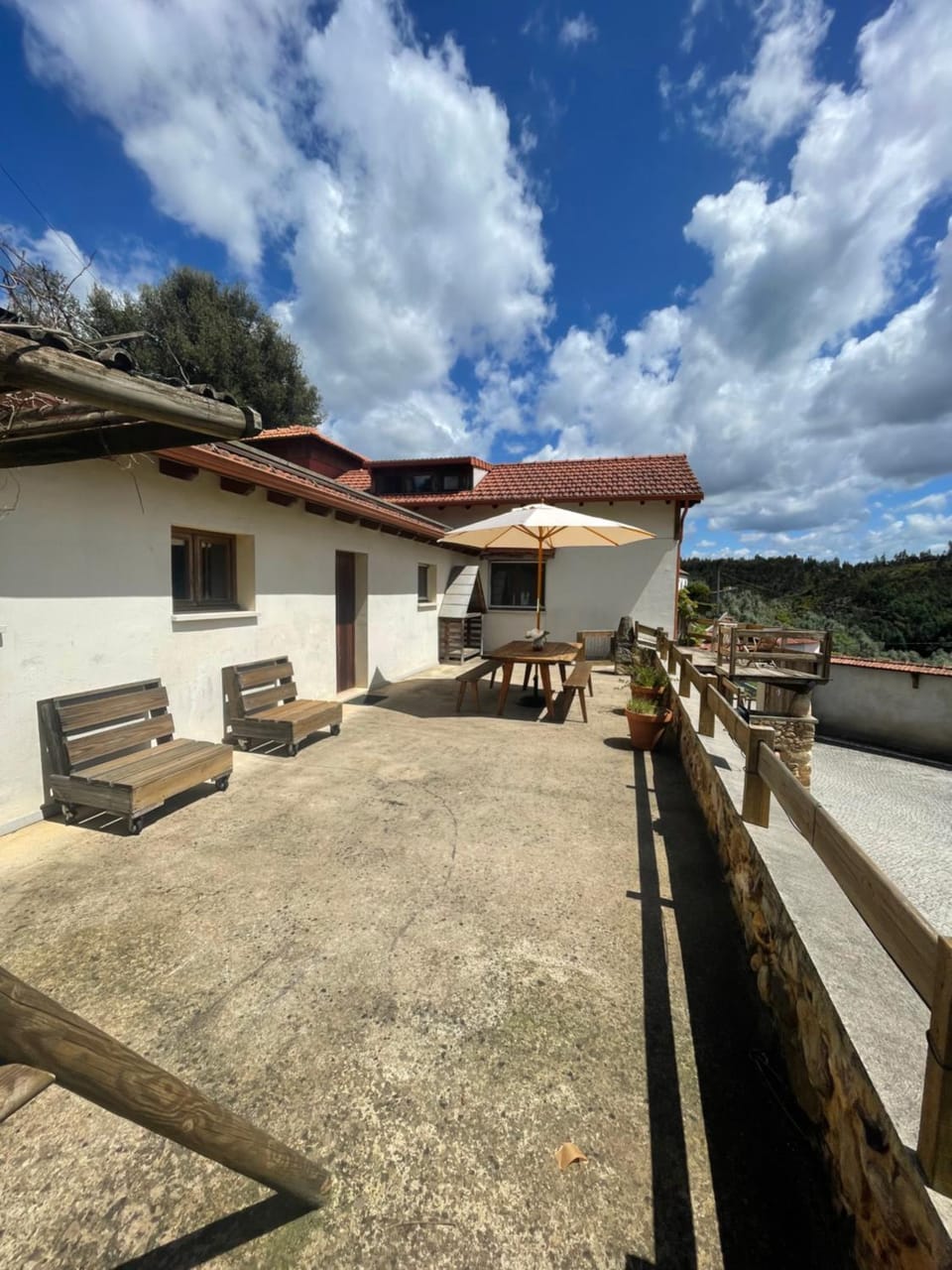 Property building, Patio, Day, Natural landscape, View (from property/room), Balcony/Terrace