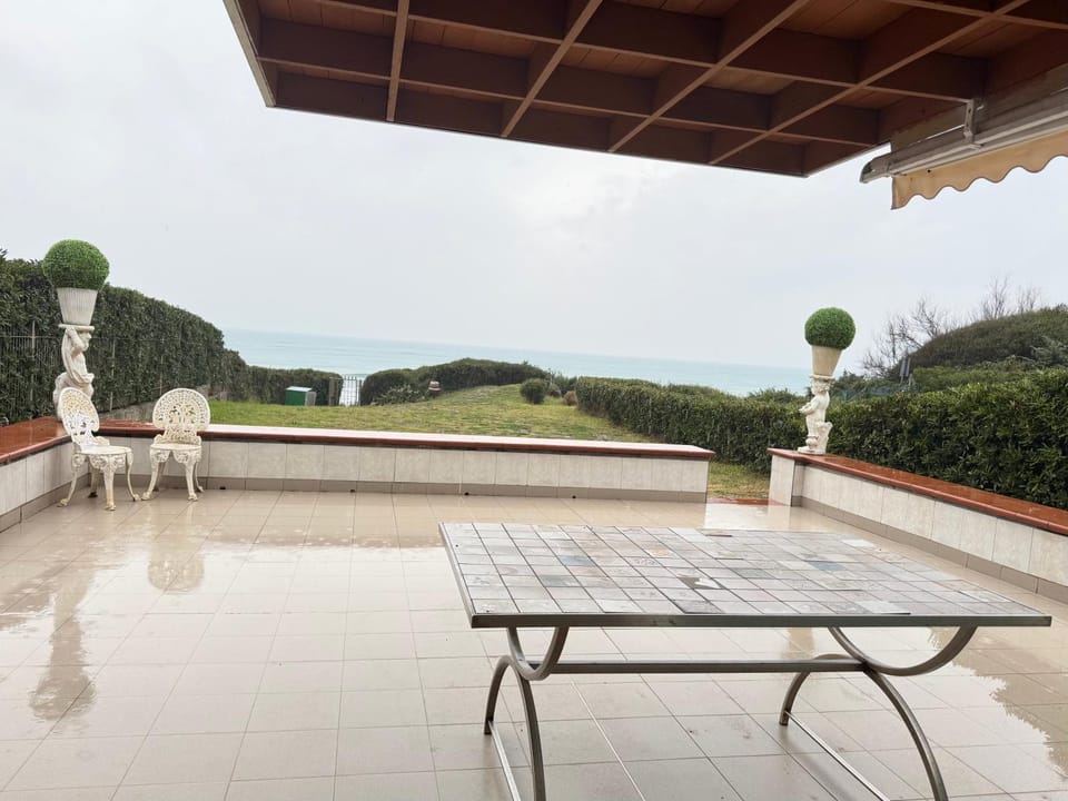 Property building, Day, View (from property/room), Balcony/Terrace, Living room, Sea view