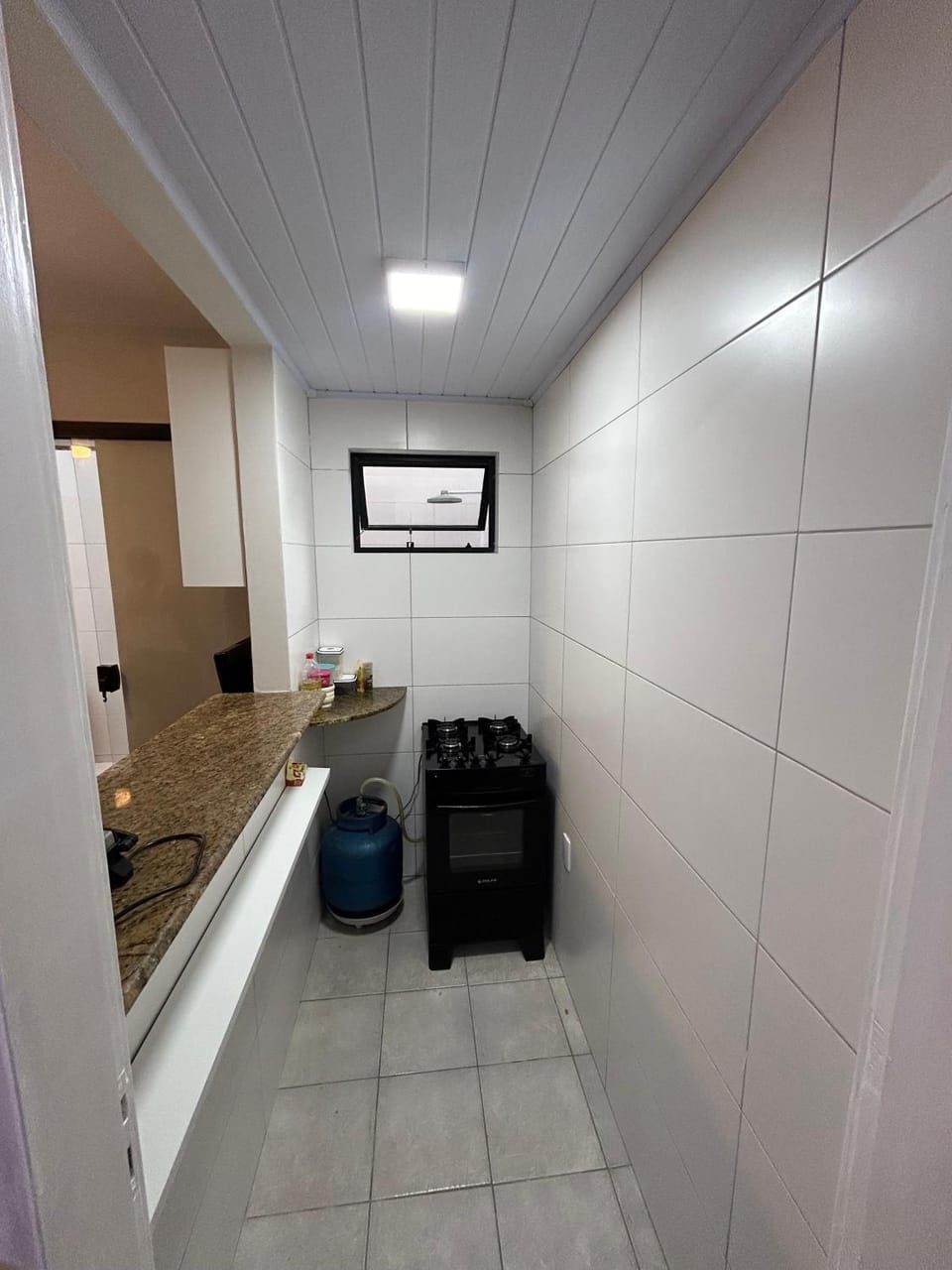 Kitchen or kitchenette, oven