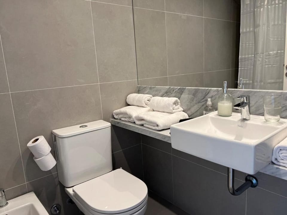 Toilet, Bathroom, bidet, towels