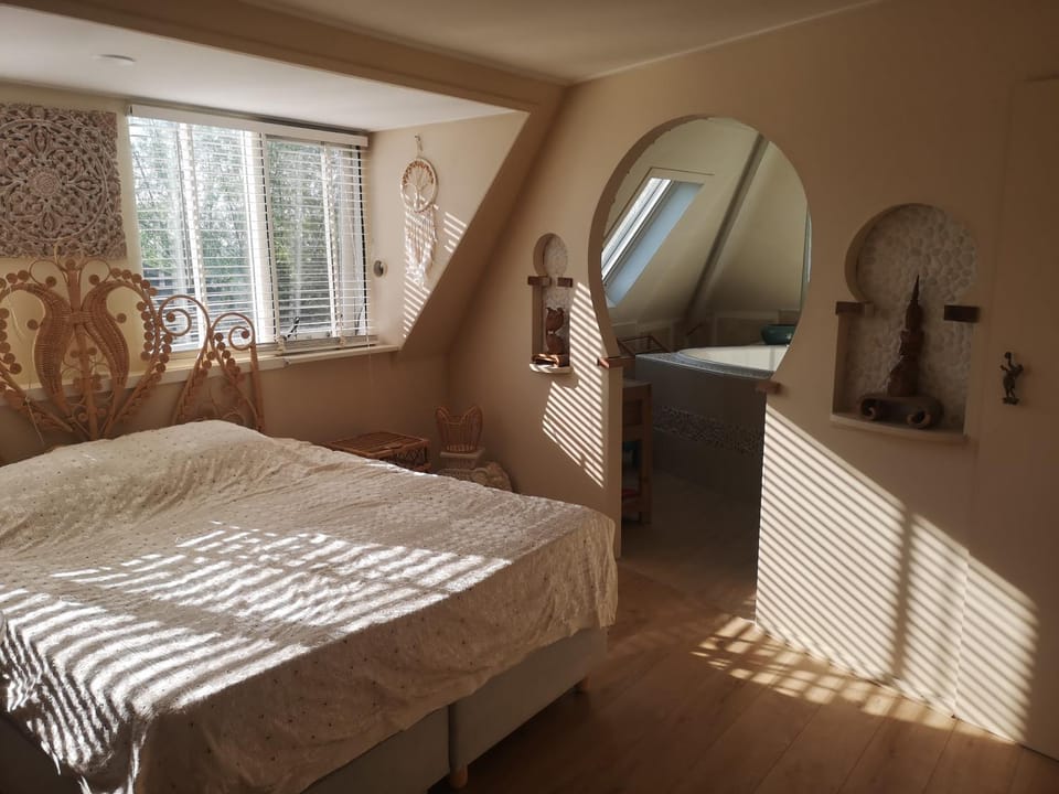Modern Cozy Asian Style bedroom with Kingsize Spa bath Bed and Breakfast in North Holland (province)