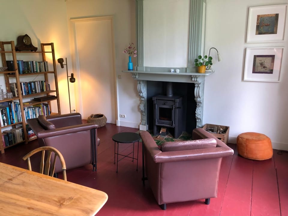 Library, Living room, Food, fireplace