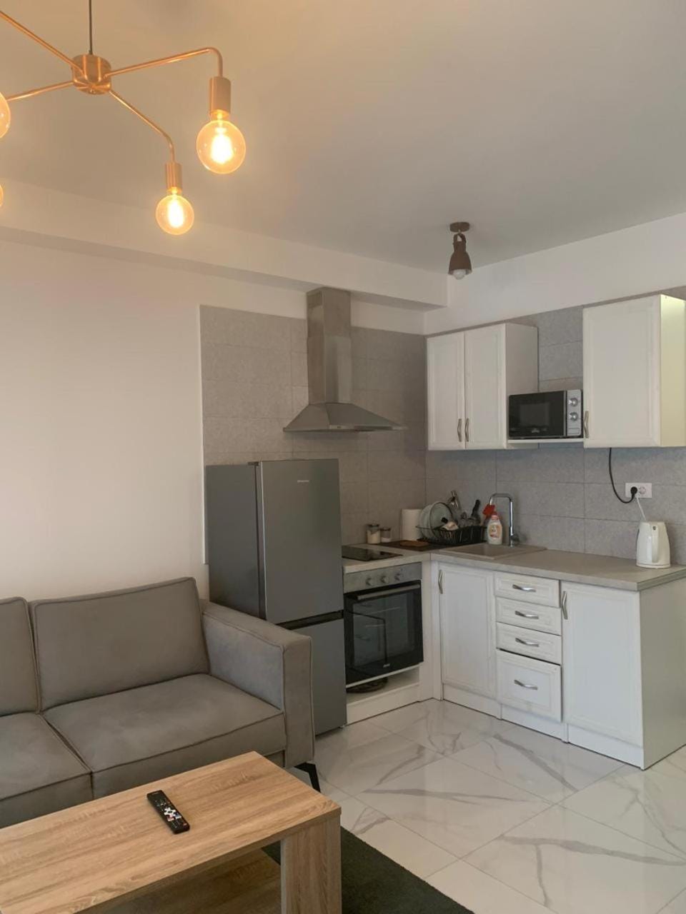 Kitchen or kitchenette, Living room, Dining area