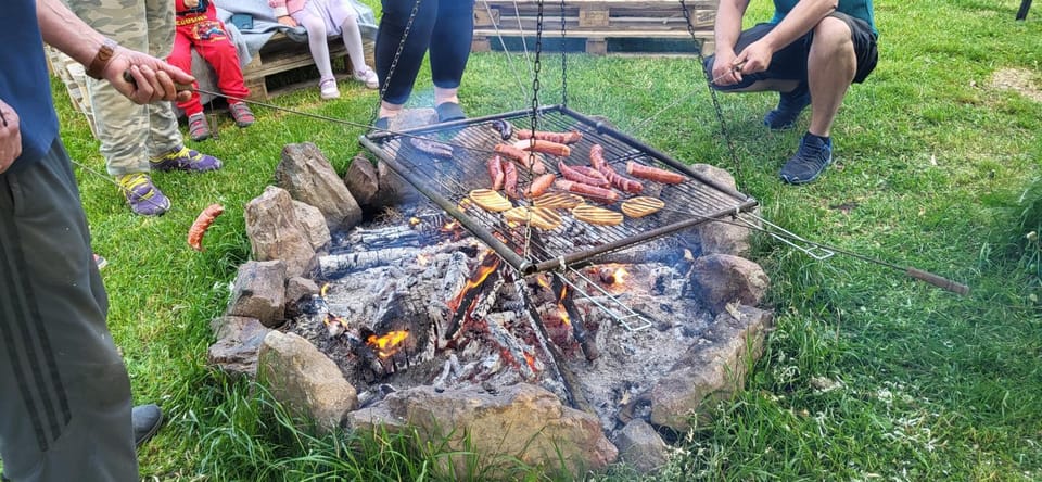 BBQ facilities, group of guests