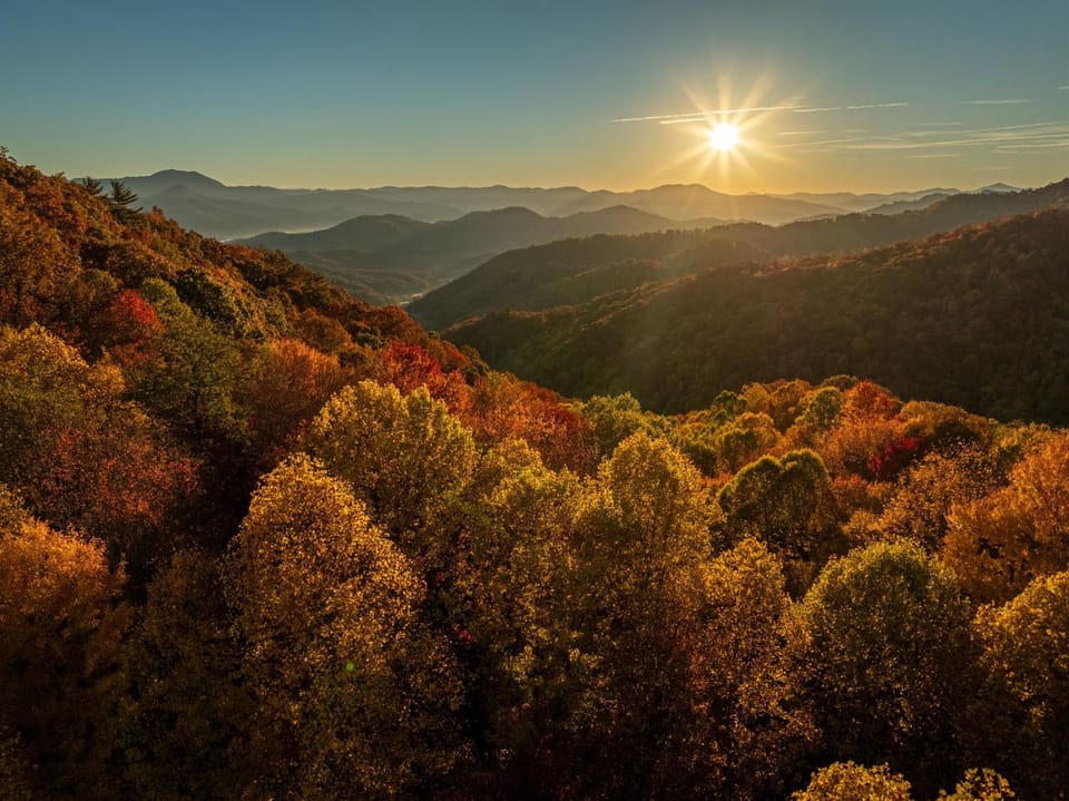 Natural landscape, Mountain view, Sunrise