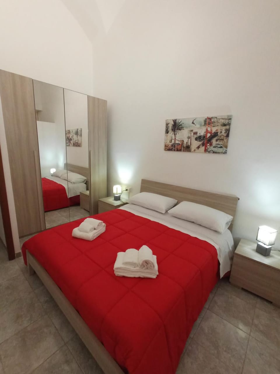 Bed, Photo of the whole room, Bedroom, towels, wardrobe