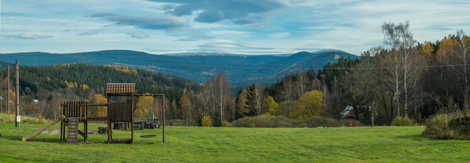 Natural landscape, Children play ground, Garden, Mountain view