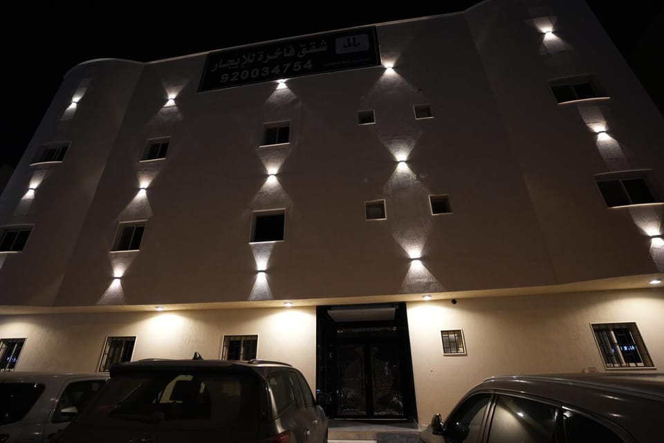 Property building, Night, Parking