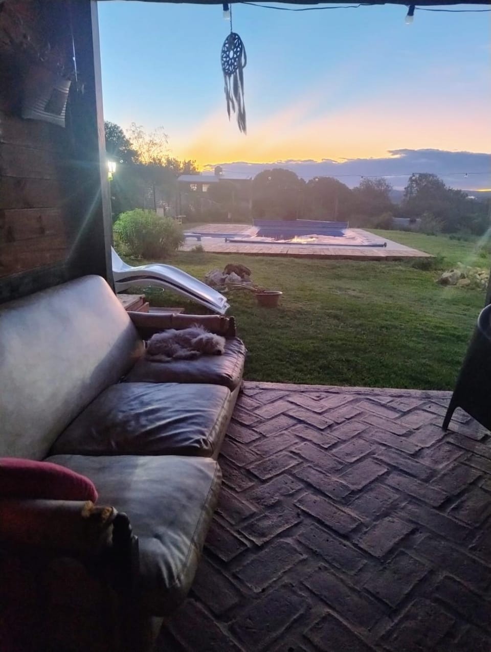 Patio, Garden, Garden view, Pool view, Swimming pool, Sunset