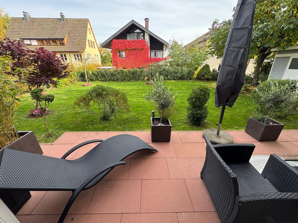 Garden, Seating area, Autumn, Garden view