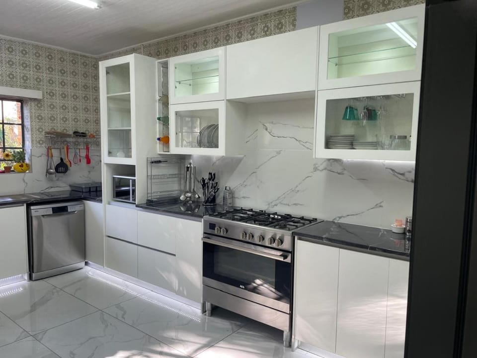 Kitchen or kitchenette, dishwasher, stove