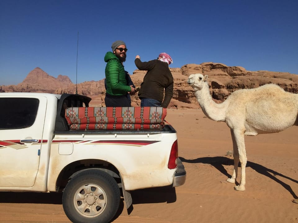 Wadi Rum 5-hour tour with sunset or morning, overnight stay with two meals and a Bedouin tent with a private bathroom Prices are for two people Apartment in South District