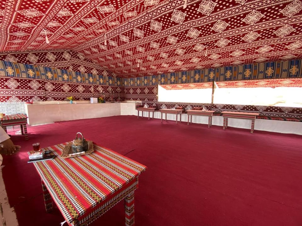 Wadi Rum 5-hour tour with sunset or morning, overnight stay with two meals and a Bedouin tent with a private bathroom Prices are for two people Apartment in South District