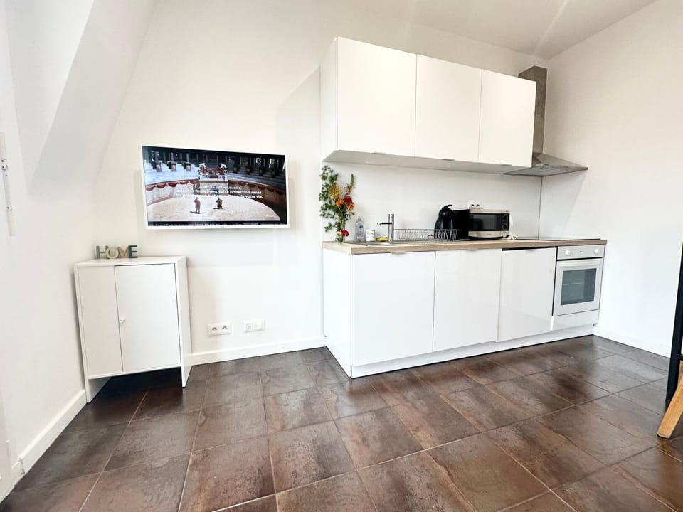 Coffee/tea facilities, oven, stove