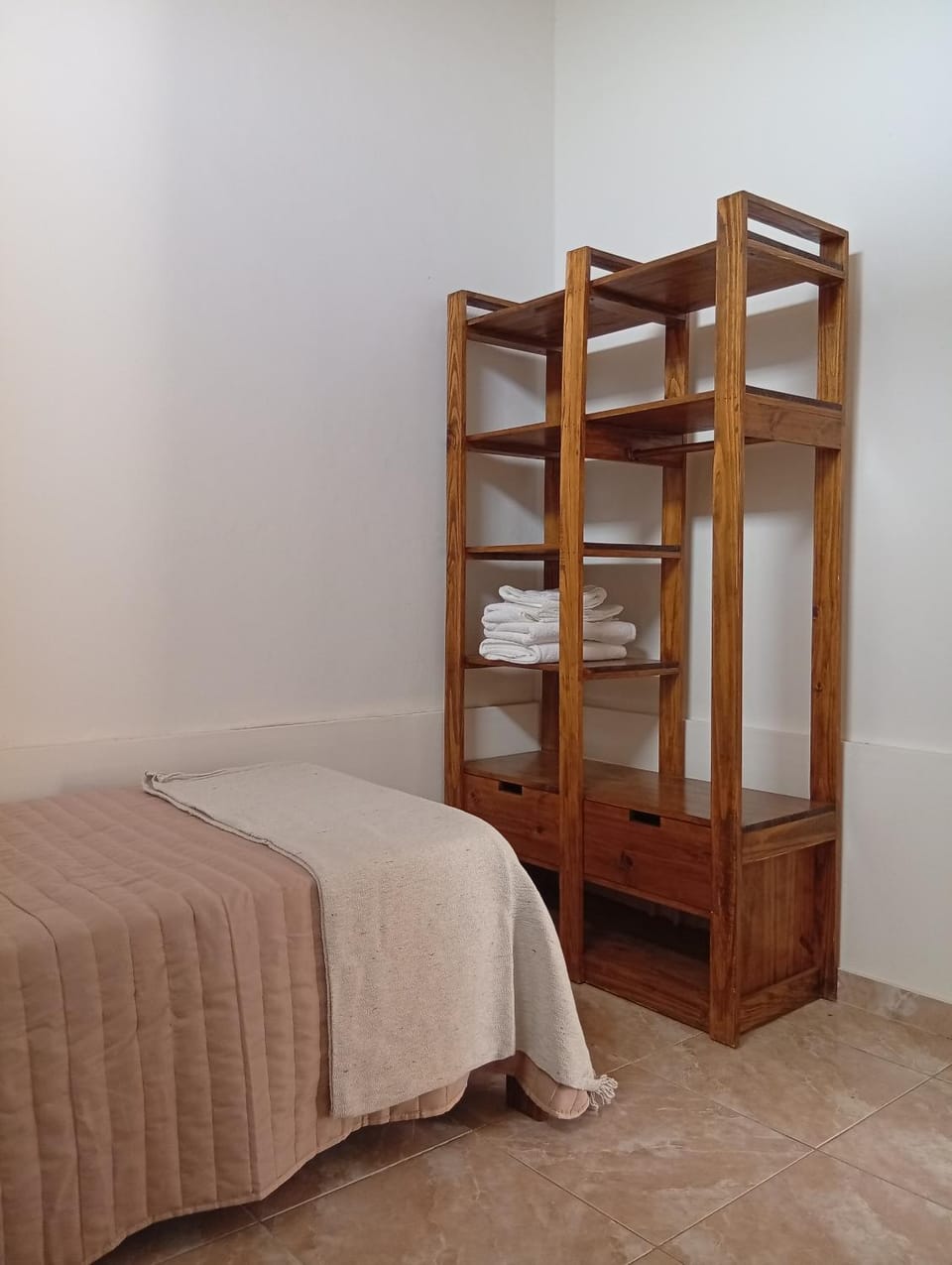 Bedroom, towels, wardrobe