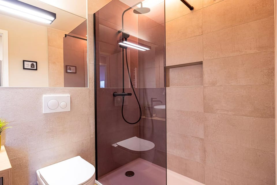 Shower, Toilet, Bathroom, towels