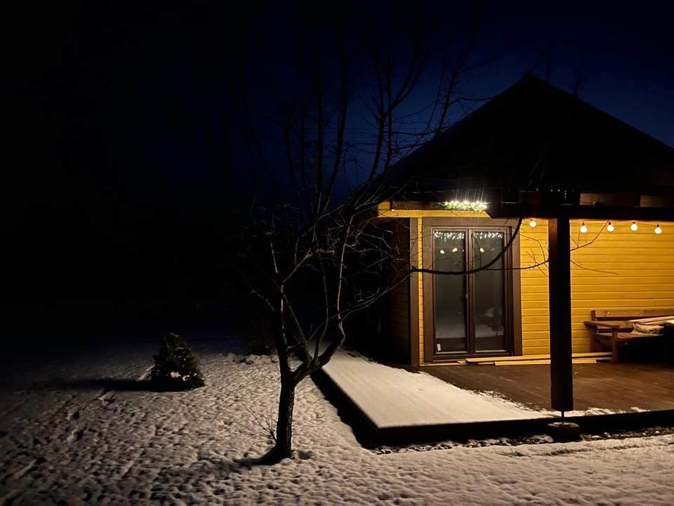 Property building, Night, Natural landscape, Winter
