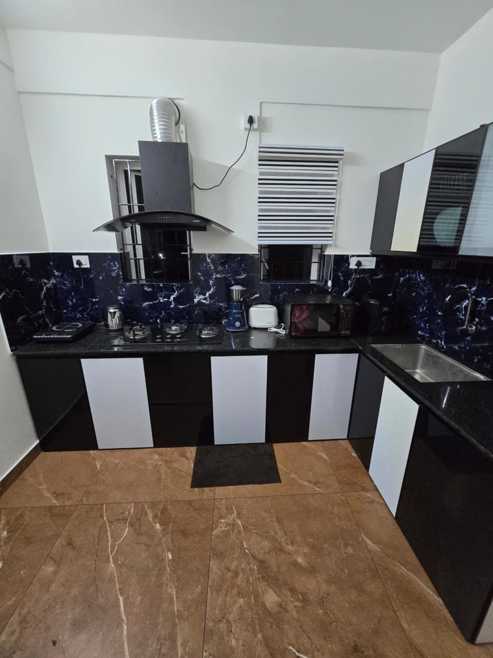 Kitchen or kitchenette, oven, stove
