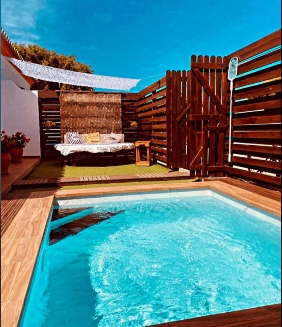 Pool view, sunbed