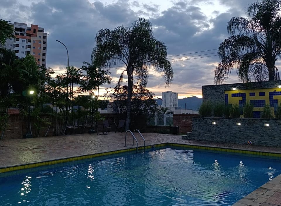 Swimming pool, Sunset