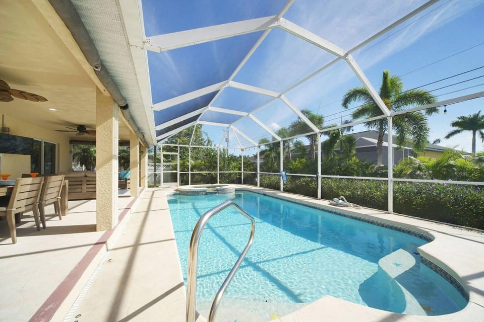 Air hockey, hot tub & saltwater pool. Great for families! Villa Addison - SWFL Rentals Villa in Cape Coral
