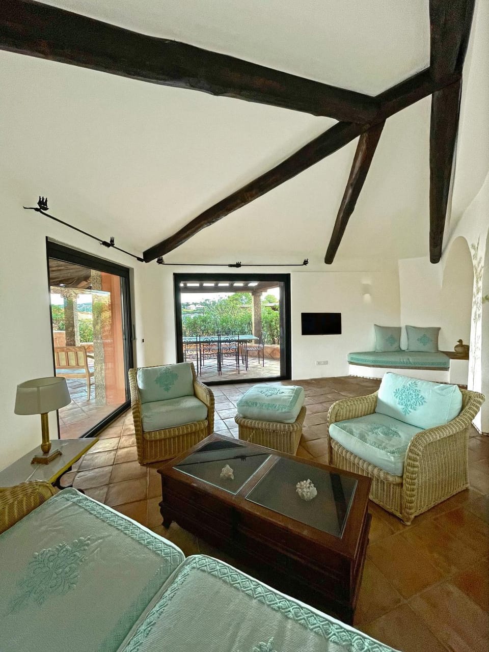 Summer, TV and multimedia, Living room, Garden view, Landmark view, Pool view, Sea view, Inner courtyard view