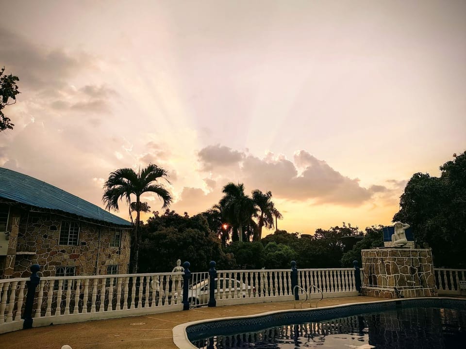 Swimming pool, Sunset