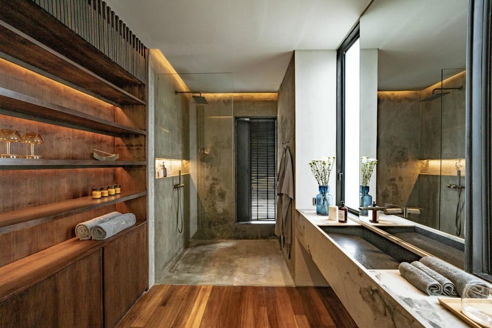 Shower, Bathroom, towels