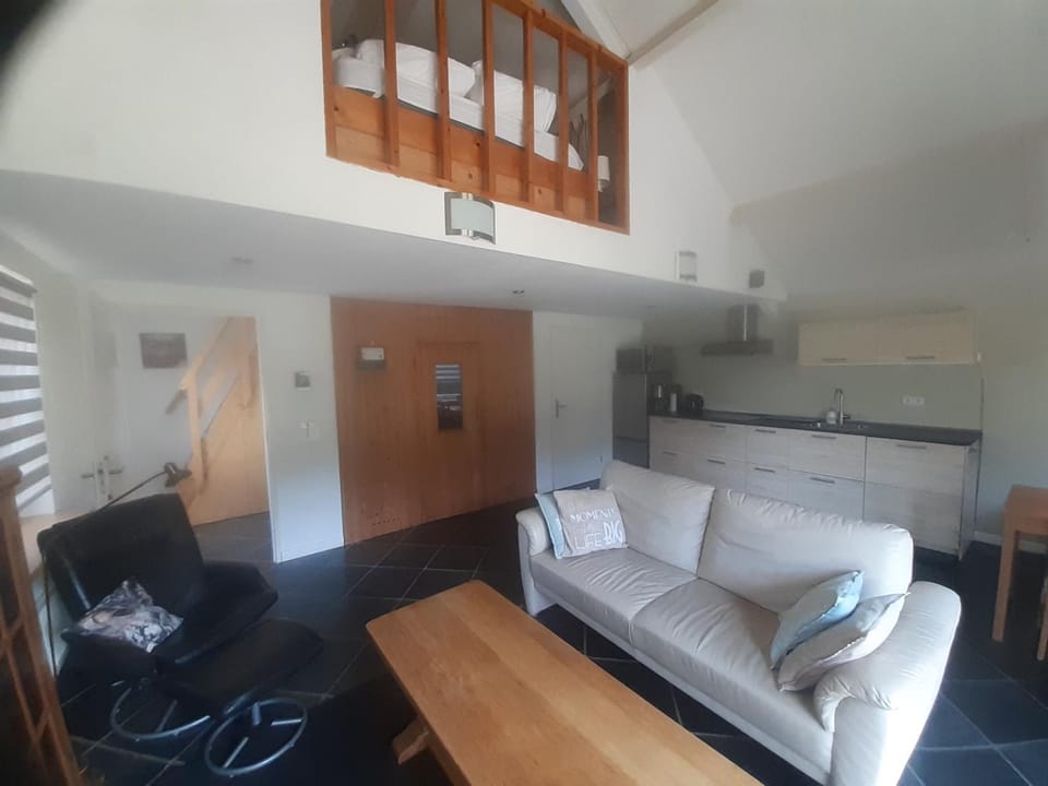 Kitchen or kitchenette, Living room, Seating area