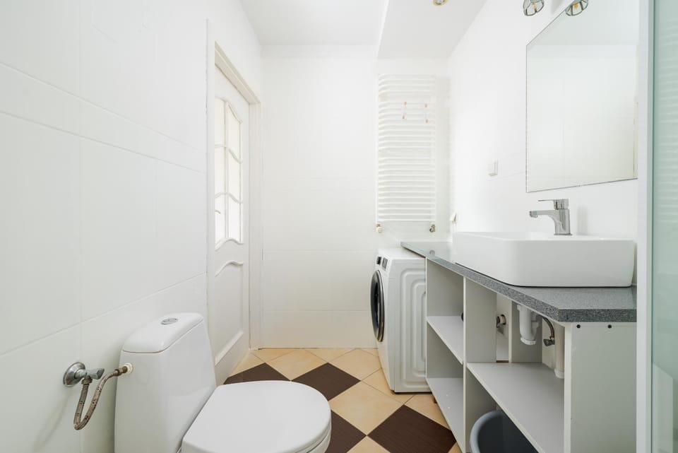 Toilet, Bathroom, washing machine