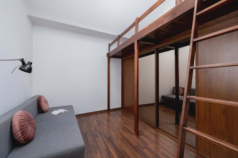 Bed, Photo of the whole room, Seating area, Bedroom, bunk bed, wardrobe