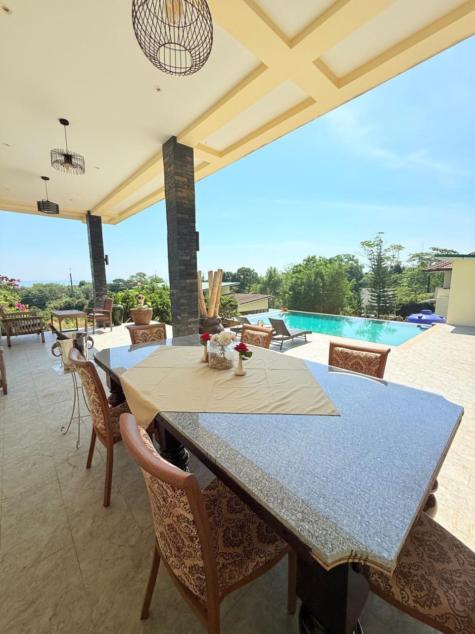 Patio, Day, Natural landscape, View (from property/room), Balcony/Terrace, Dining area, Pool view, Swimming pool, sunbed