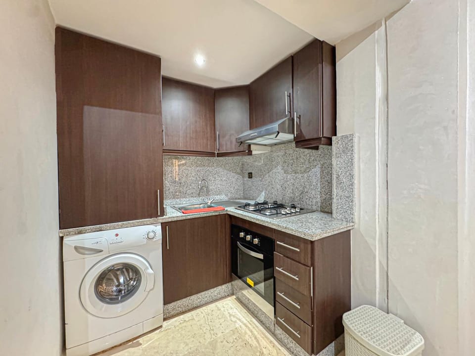 Kitchen or kitchenette, stove, kitchen