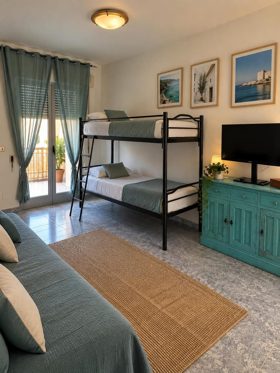 Living room, bunk bed