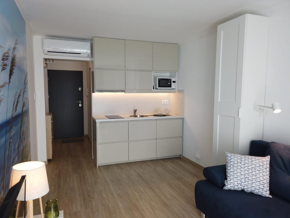 Kitchen or kitchenette, Living room, stove