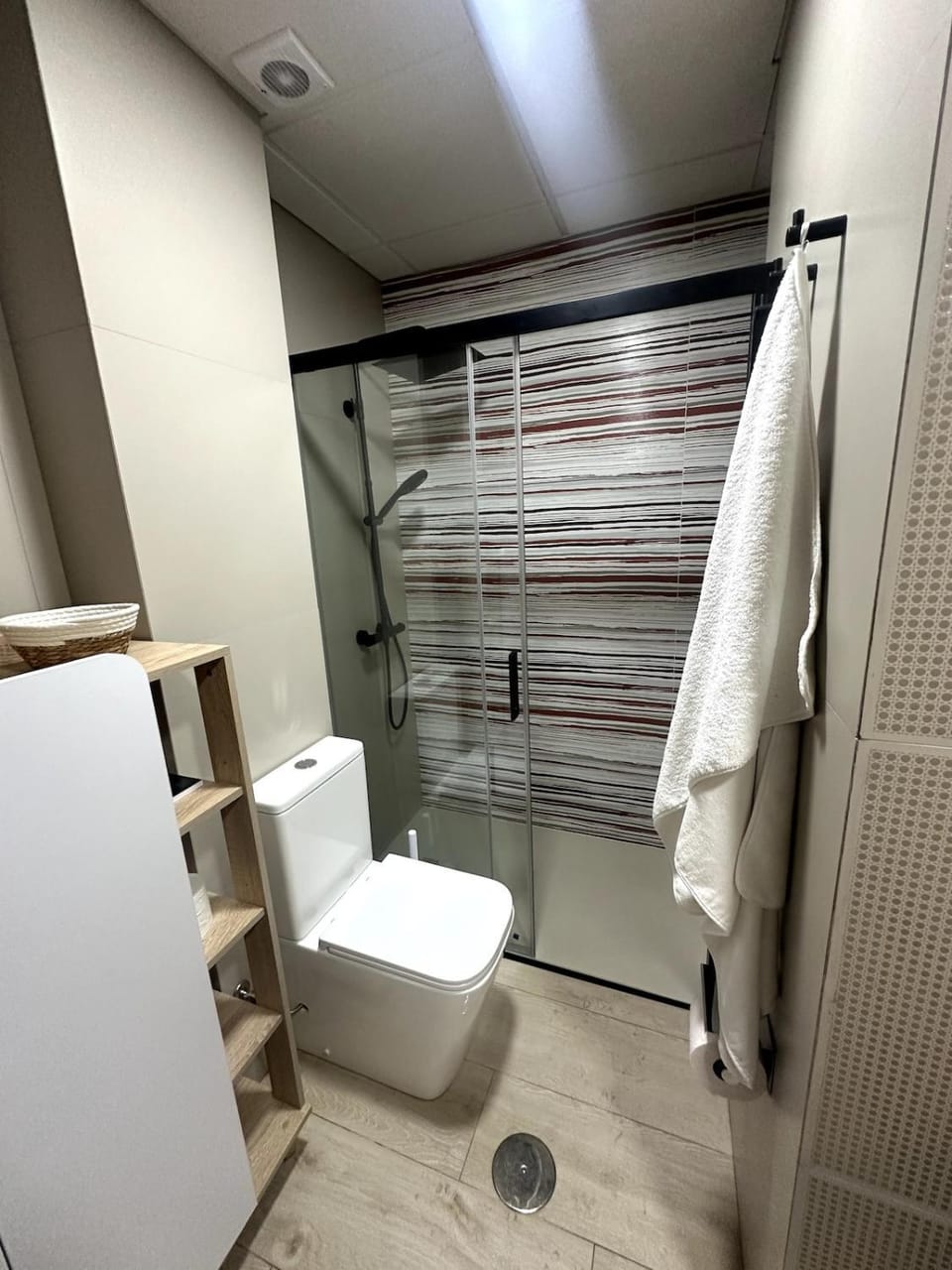 Shower, Toilet, Bathroom, towels