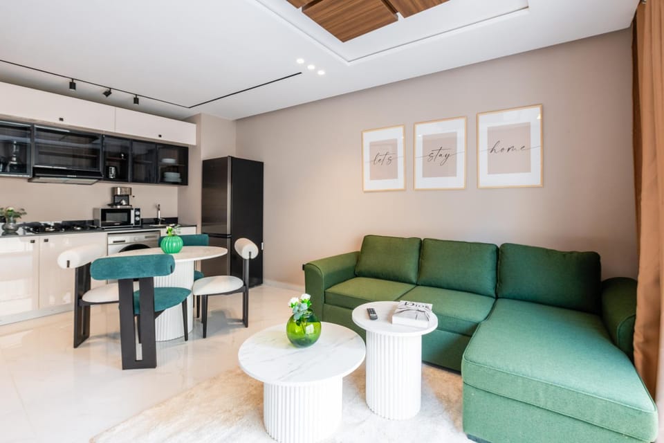Kitchen or kitchenette, Living room, Dining area