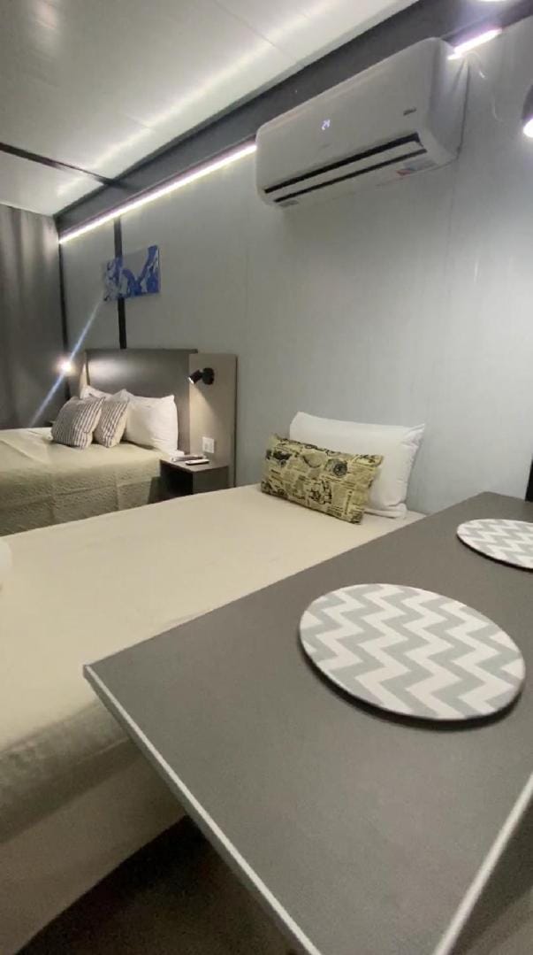 Bed, air conditioner