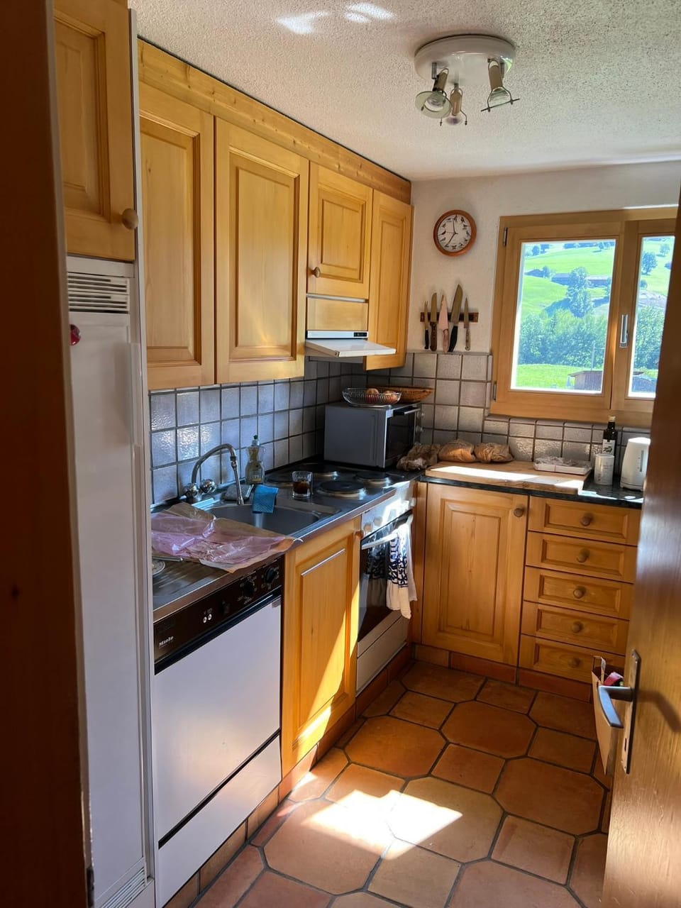 Kitchen or kitchenette, dishwasher, oven, stove, toaster