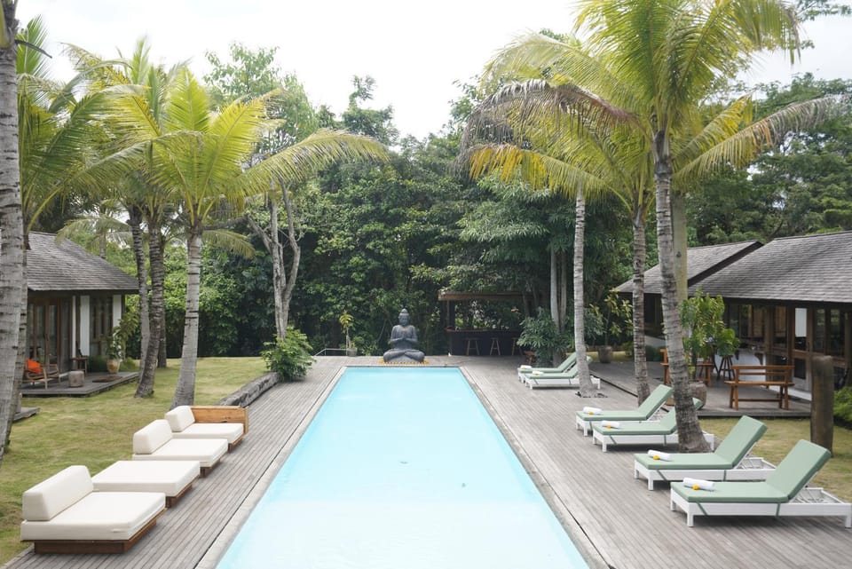 Day, Natural landscape, Garden, Pool view, Swimming pool, Swimming pool, sunbed