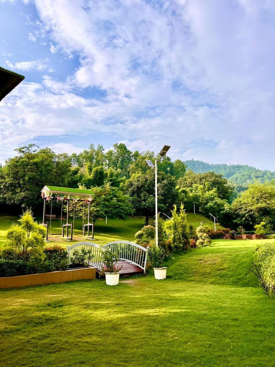 Spring, Day, Natural landscape, Garden, Garden view, Mountain view, Pool view, Swimming pool