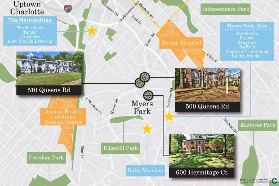 Comfortable 1BR Myers Park Oasis House in Charlotte