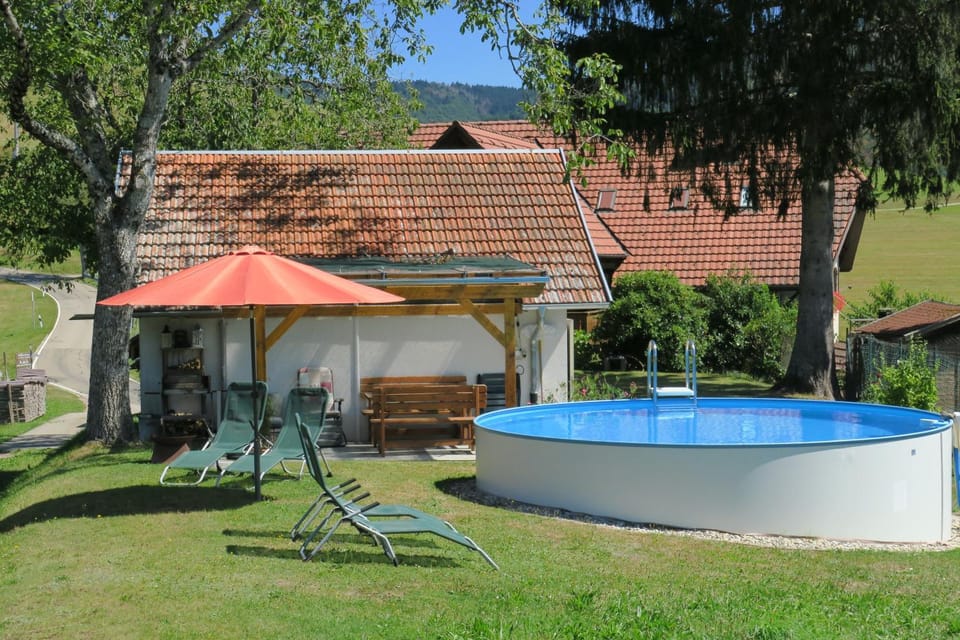 Property building, Living room, Swimming pool