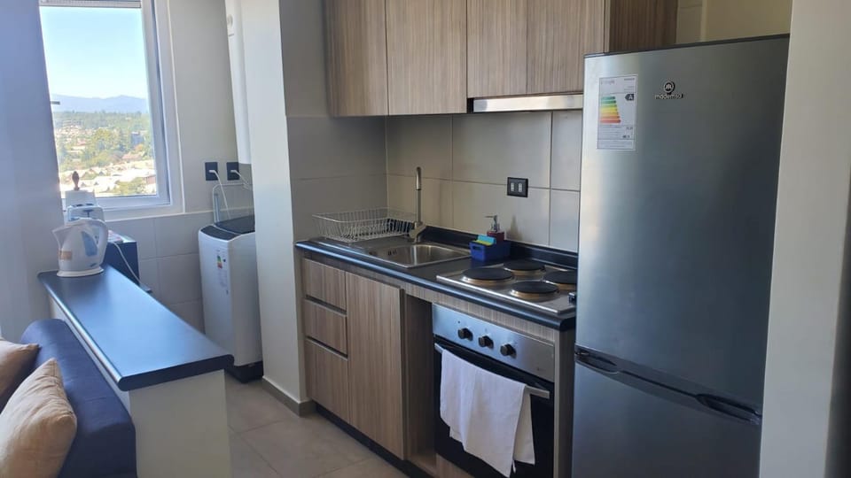 Kitchen or kitchenette, dishwasher, oven, stove