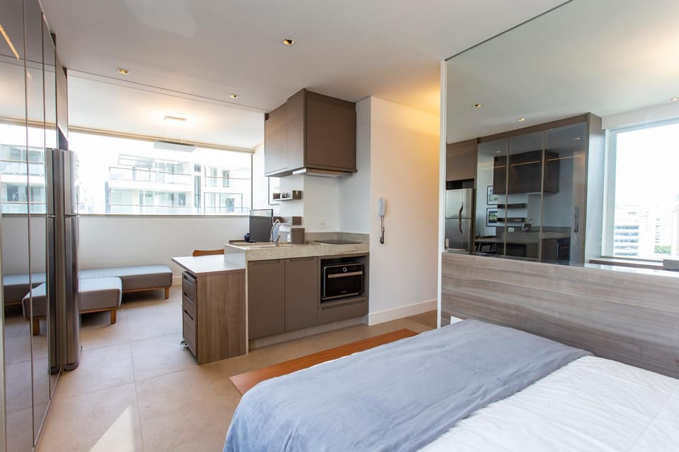 Bed, Kitchen or kitchenette, Photo of the whole room, Bedroom, oven, stove